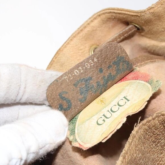 GUCCI GG Supreme Web Sherry Line Bag PVC Beige Red Green 72 02 034 Auth 117242 - Picture 11 of 16